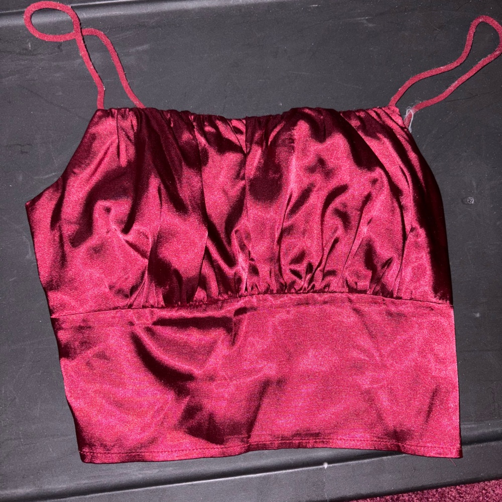 Satin Burgundy Top